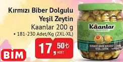 KAANLAR KIRMIZI BİBER DOLGULU YEŞİL ZEYTİN